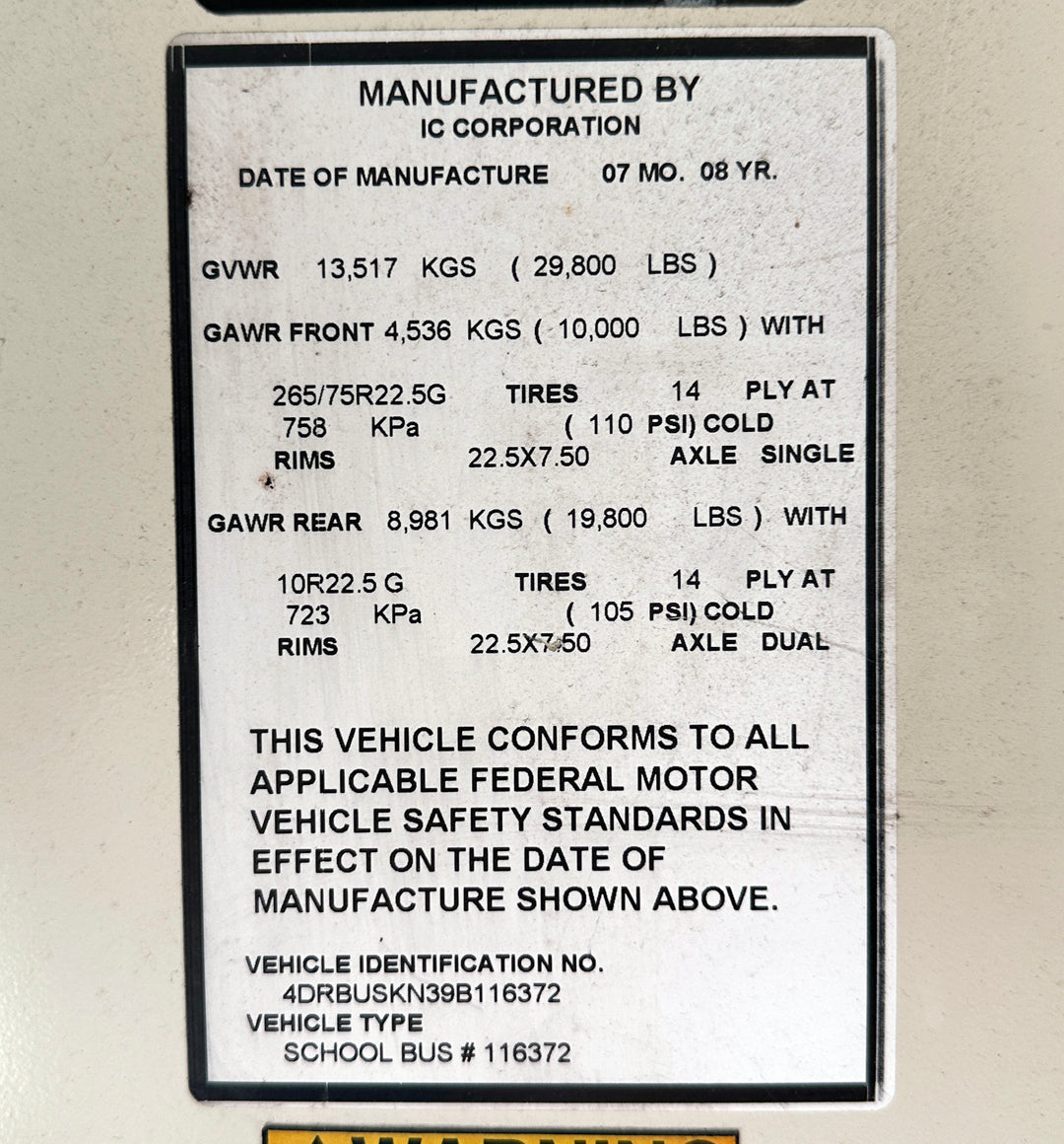 International MaxxForce Engine (Removed from a 2008 International Bus) - 116372