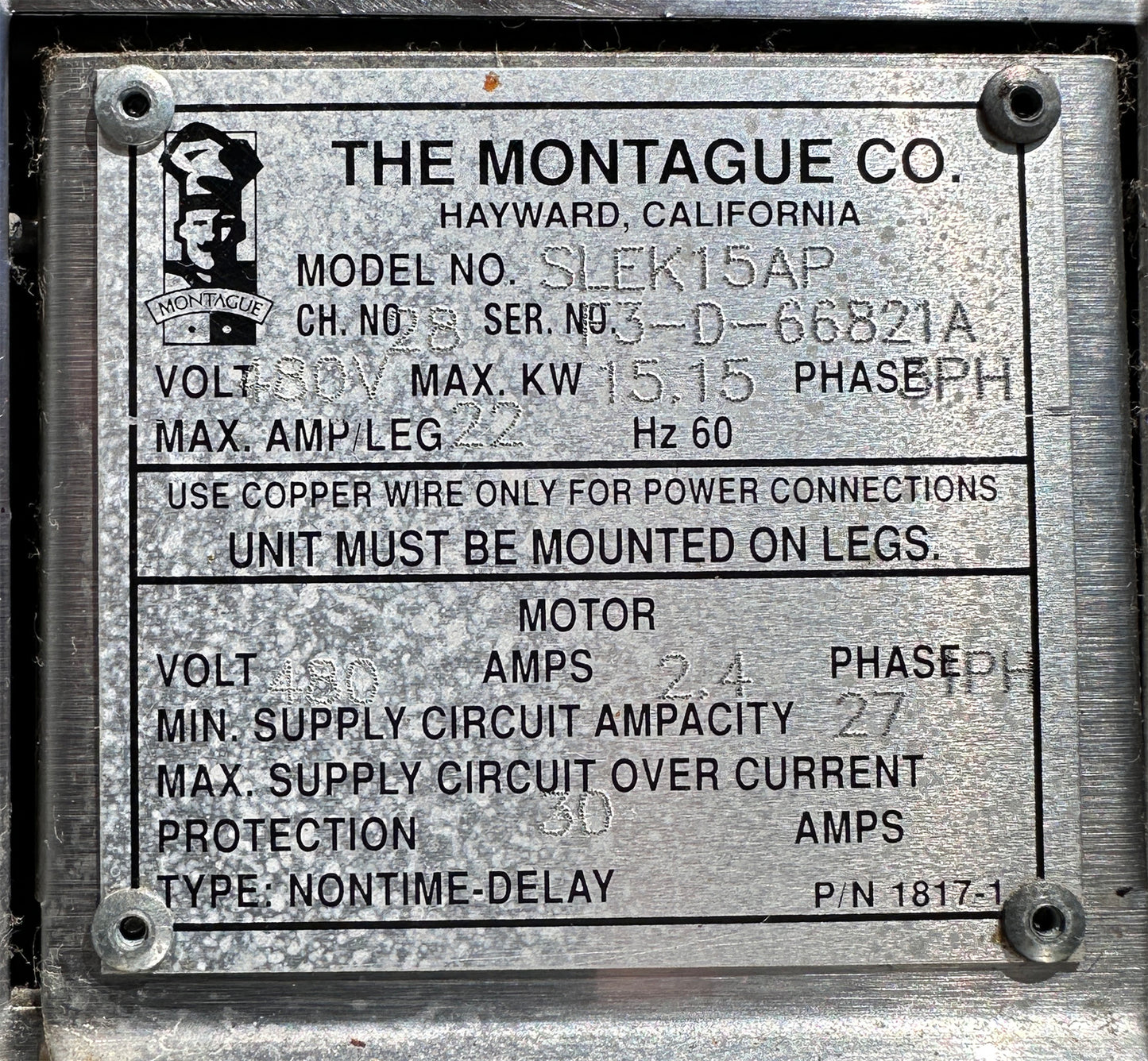 The Montague Co. SLEK15AP Commercial Convection Oven
