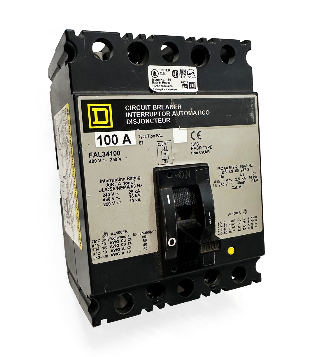 Square D FAL34100 Circuit Breaker