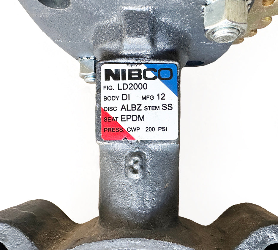 NIBCO LD-2000 3" Lug Butterfly Valve, EPDM, 955 Bronze, 200 PSI