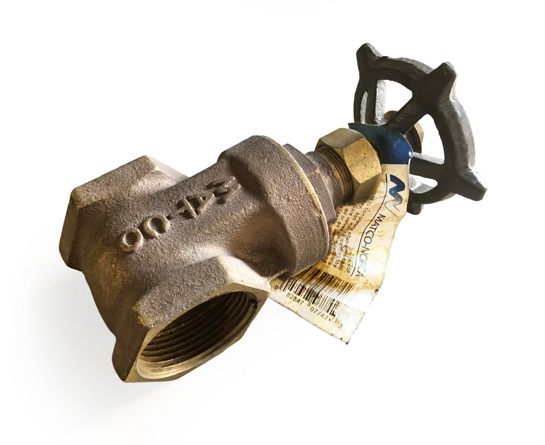 New / Unused 1 ¼" Matco-Norca Brass Gate Valve