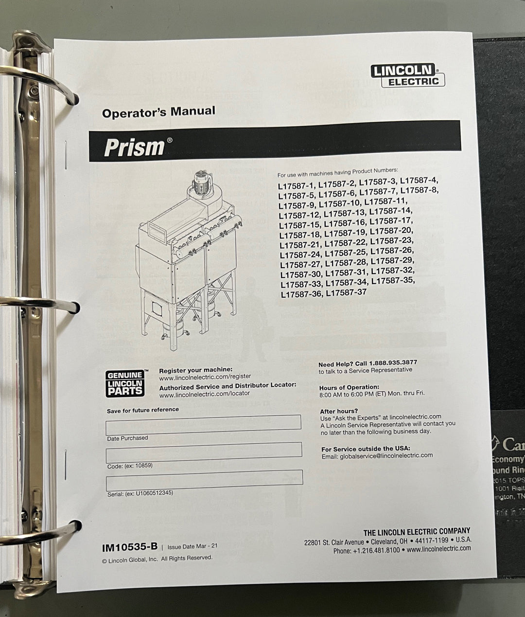 New / 2022 Stock - Never Installed! - Lincoln Prism 8 Electric Weld Fume Control System {CDA}