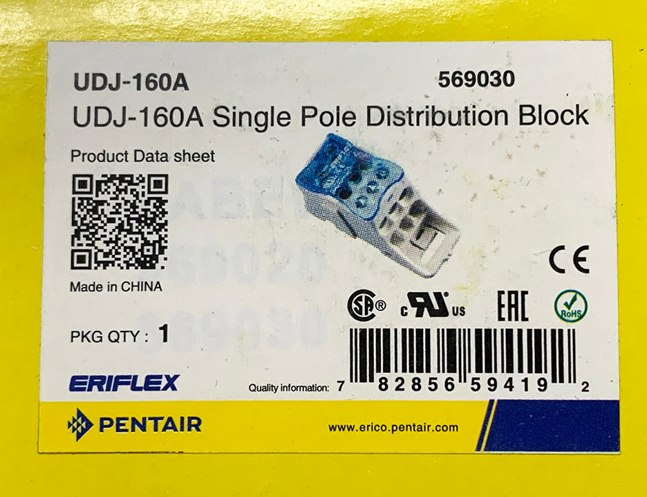 NEW ~ Pentair Eriflex UDJ-160A Single Pole Distribution Block