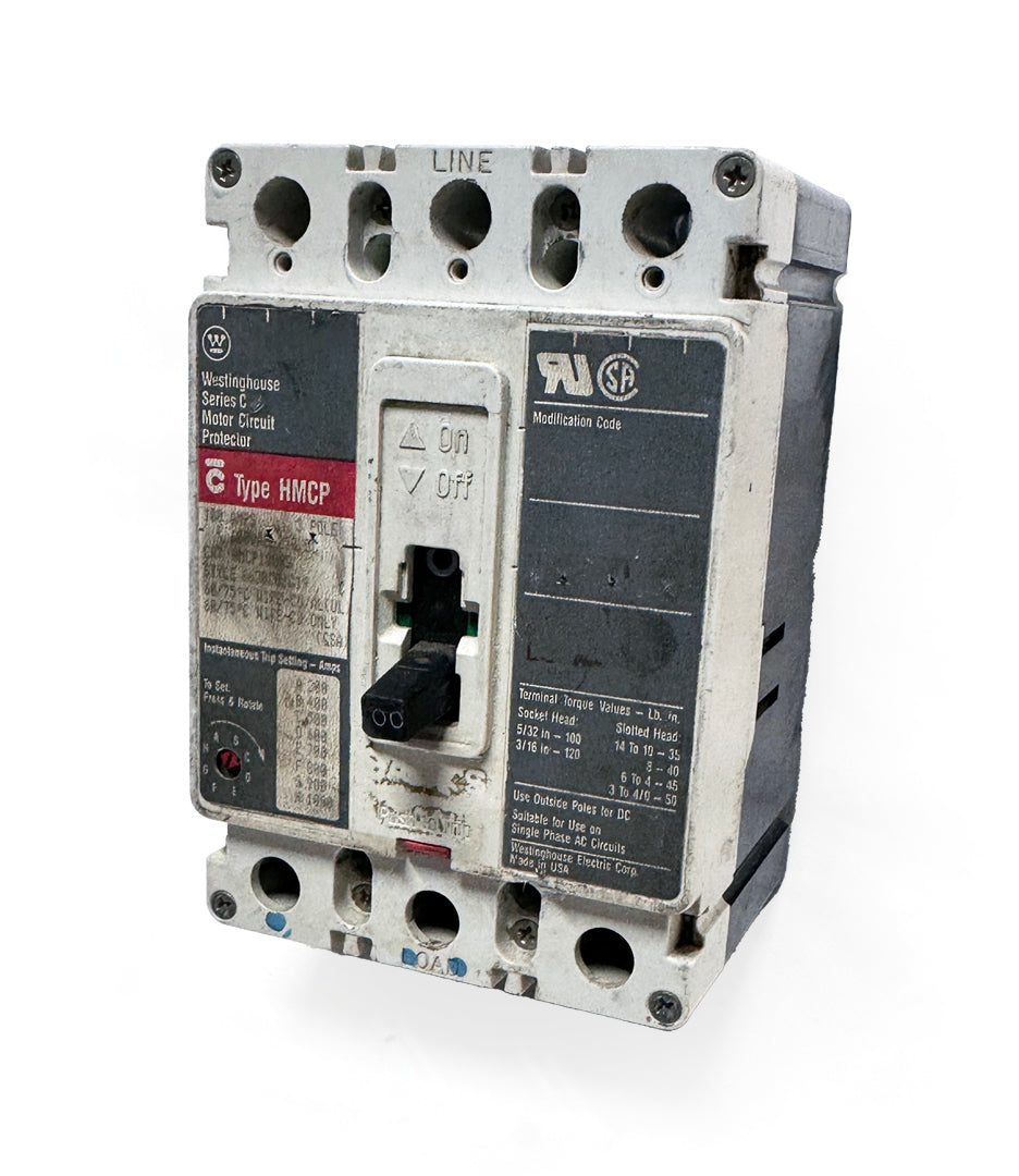 Westinghouse HMCP100R3 100A, 600V Motor Circuit Breaker