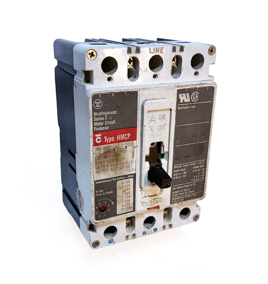 Westinghouse HMCP100R3 100A, 600V Motor Circuit Breaker