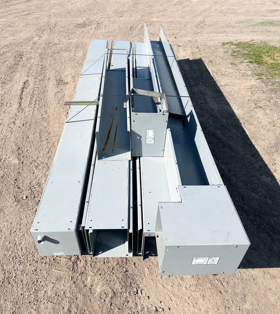 99 Lineal Feet of Eaton B-Line 8" x 8" Steel Wireway / Cable Gutter