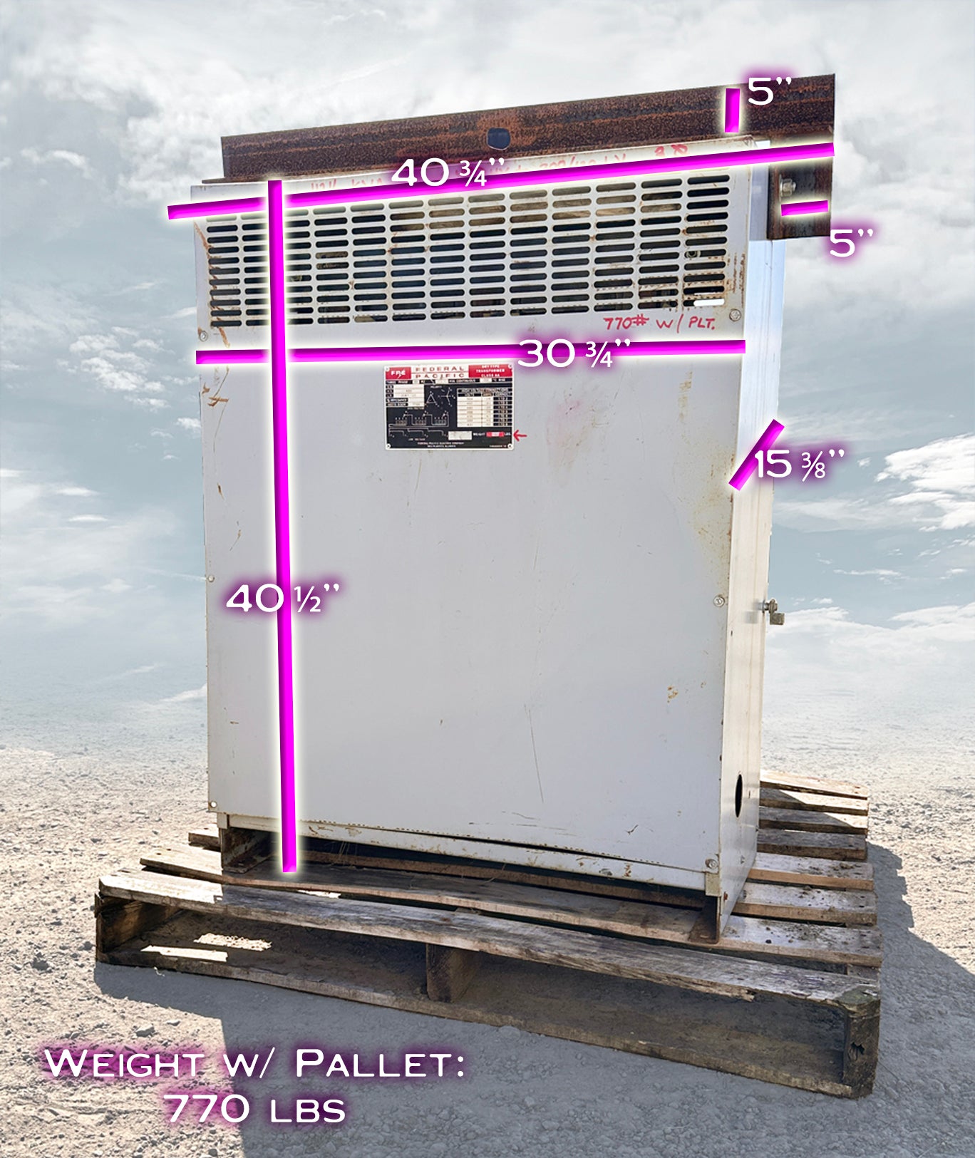 Federal Pacific 112.5 kVA | 480 V | 280Y / 120 L.V. Dry Type Transformer