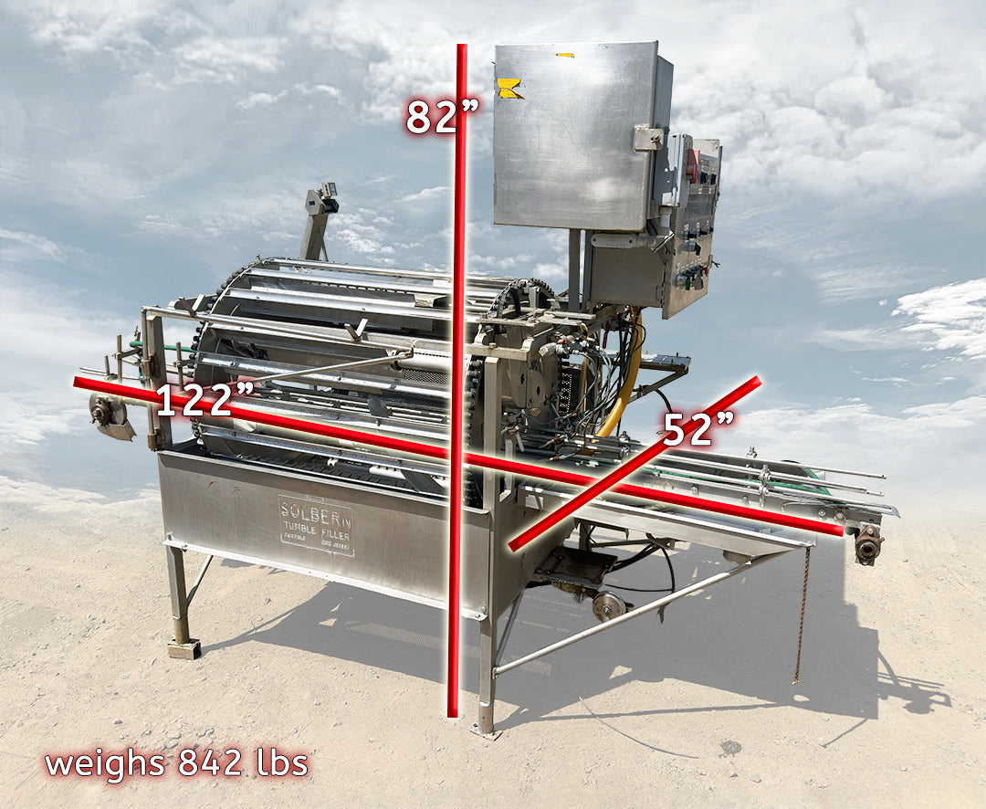 Solbern PTF Tumble Filler - Stainless Frame & Upgraded VFD Panel - AS-IS (No Motors)
