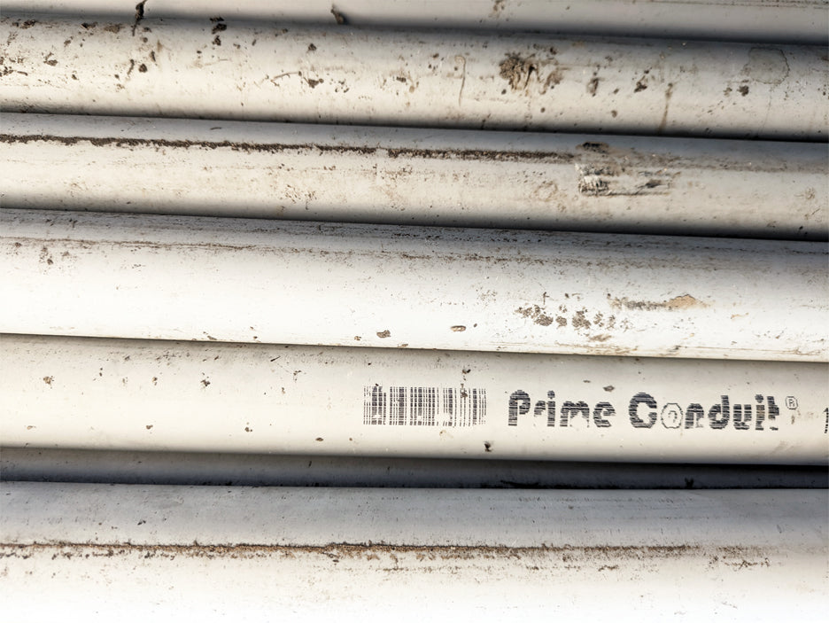 New/Unused Rigid PVC Conduit in Multiple Sizes
