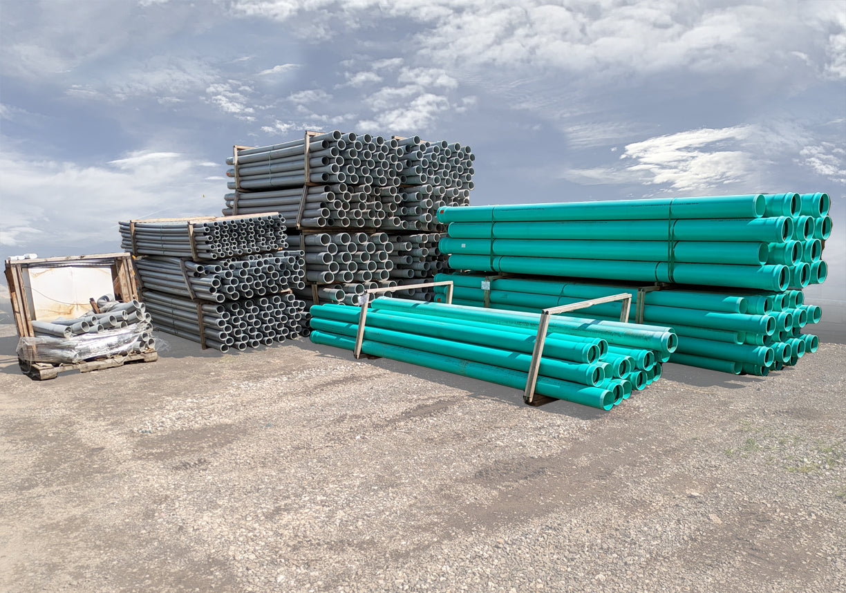 New/Unused Rigid PVC Conduit in Multiple Sizes