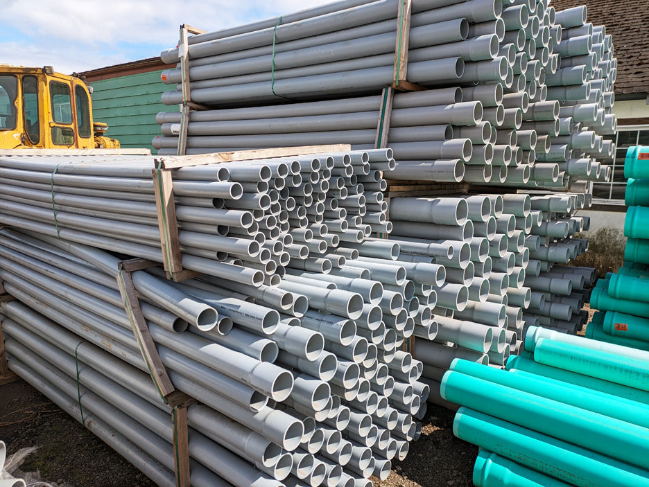 New/Unused Rigid PVC Conduit in Multiple Sizes