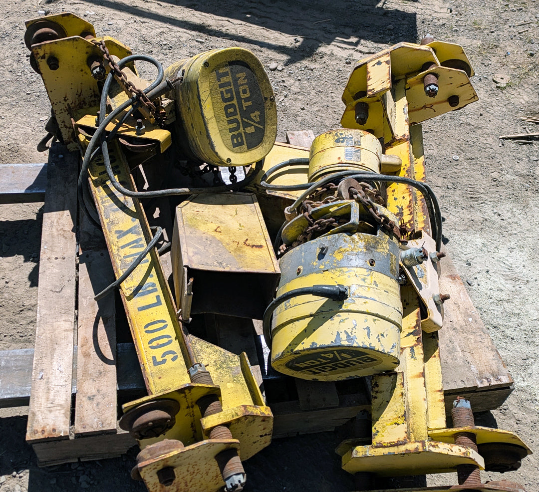 2 Budgit 500 Lb Hoists