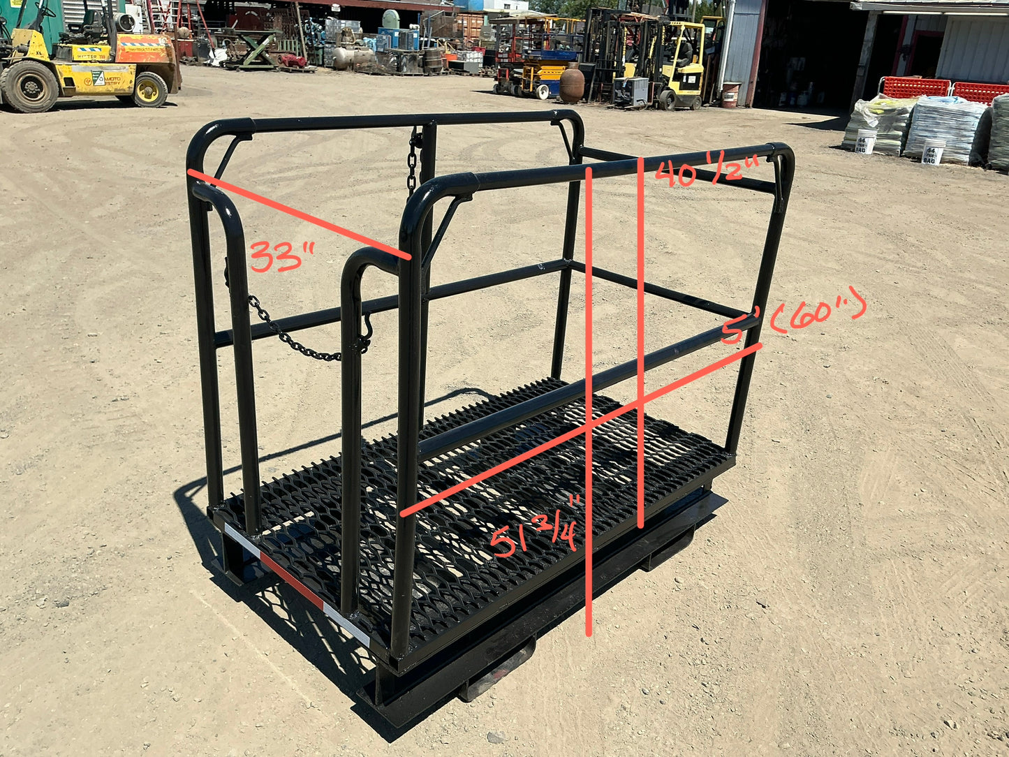 Forklift Mounted Man Basket Work Platform Cage