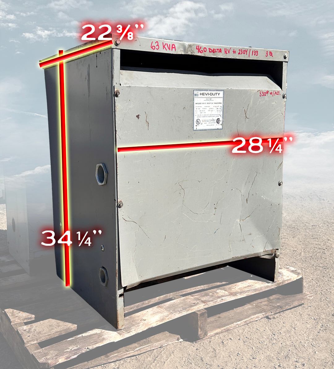 Hevi-Duty DT661H63S 63 kVA Shielded Drive Isolation Transformer