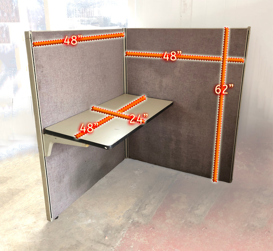 Herman-Miller 2-Sided Cubicle w/ Desk