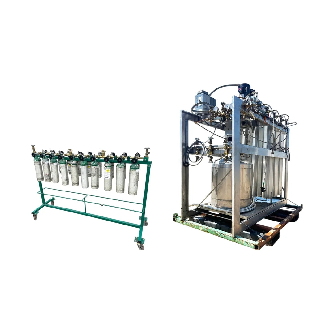 Ultimate Medical Gas Transfill Bundle: Andonian Cryogenics HP-40 & 12-Station Oxygen Manifold