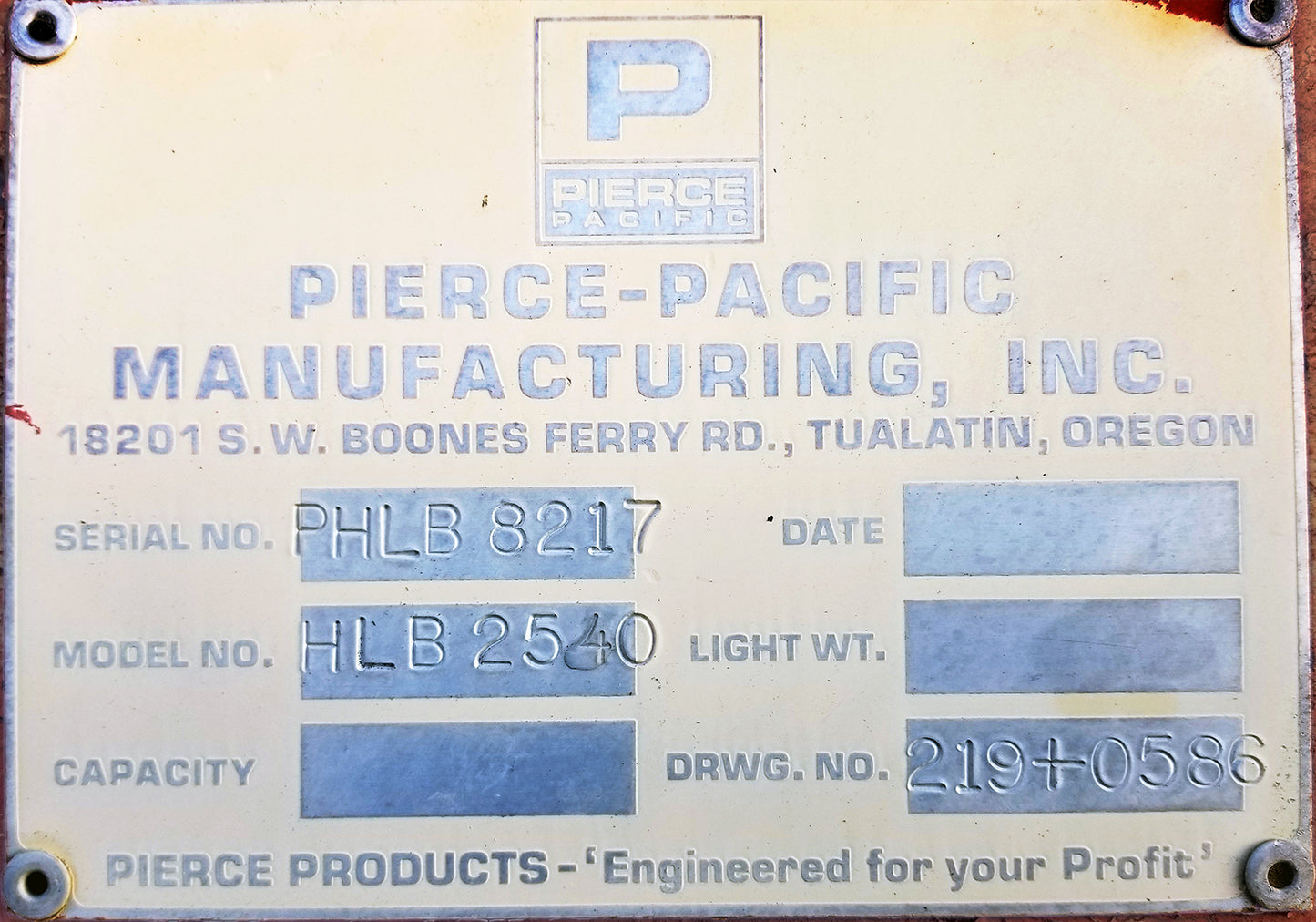 Pierce HLB 2540 Boom