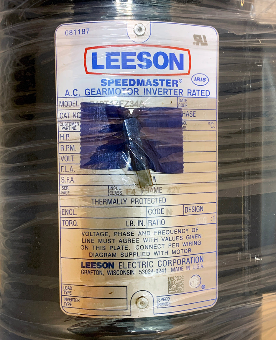 NEW / Open Box ~ Leeson C42T17FZ34A / 096065.00 Gearmotor