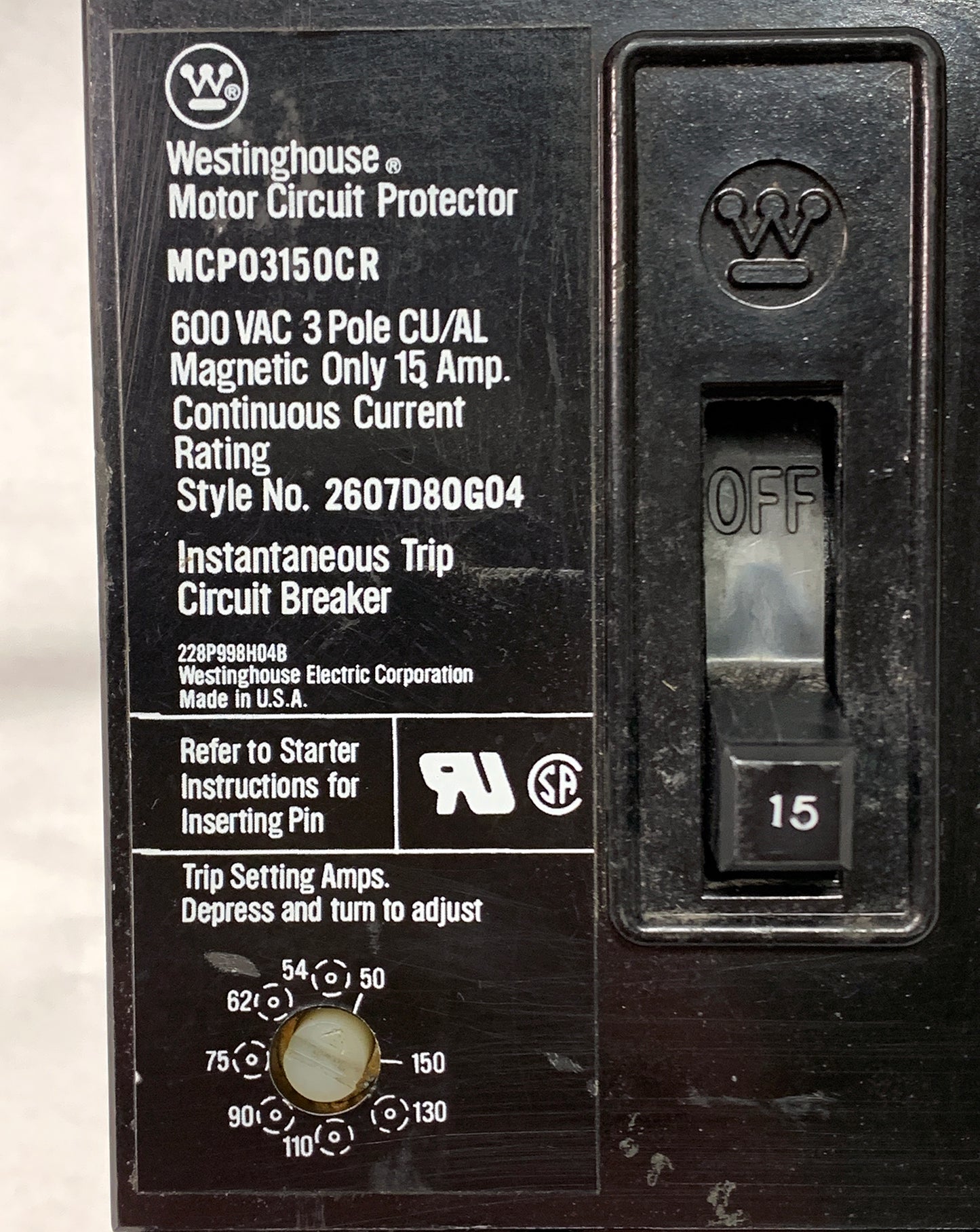 Westinghouse MCP03150CR Circuit Breaker