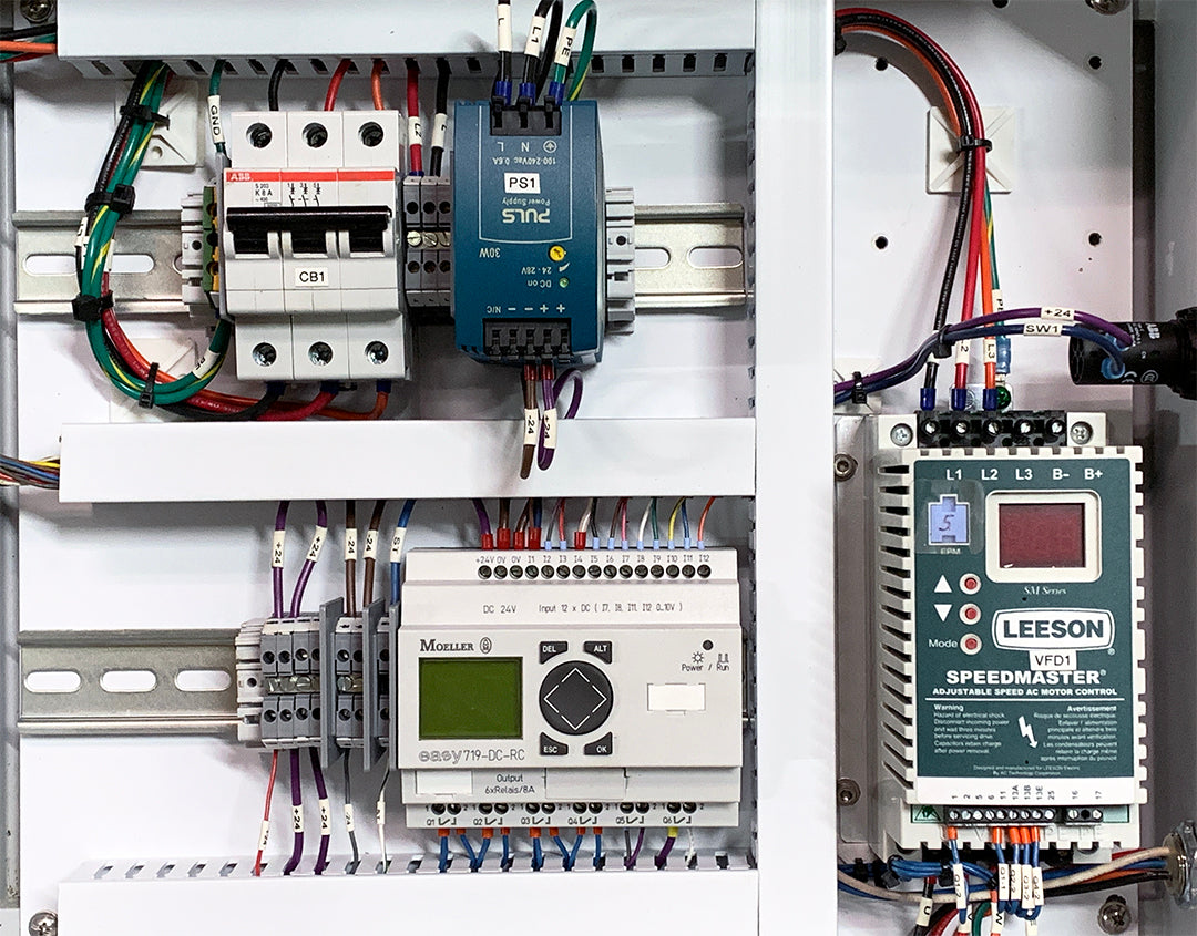 Stahlin Enclosure w/ Moeller, Leeson, Allen-Bradley & PULS Components