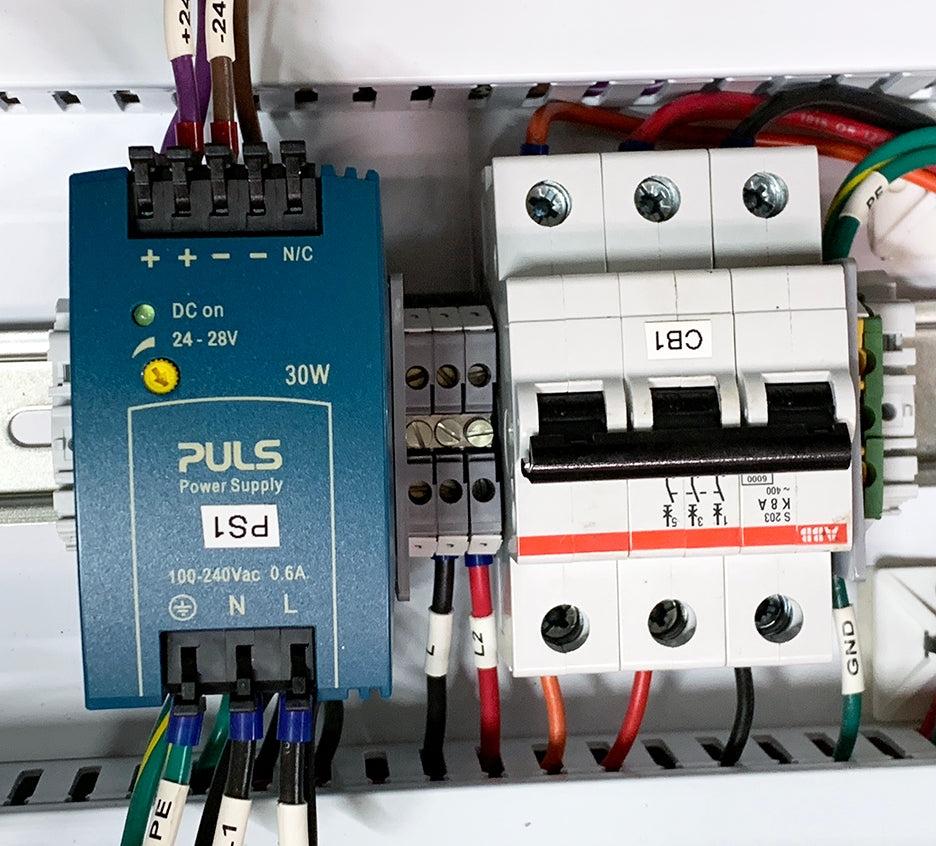 Stahlin Enclosure w/ Moeller, Leeson, Allen-Bradley & PULS Components
