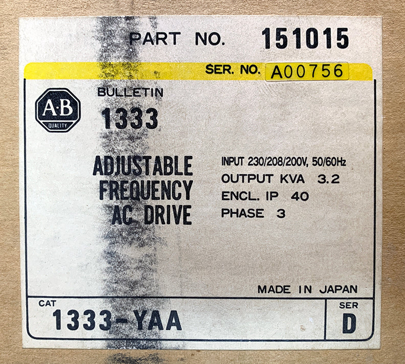 New / Open Box ~ Allen Bradley Adjustable Frequency AC Drive