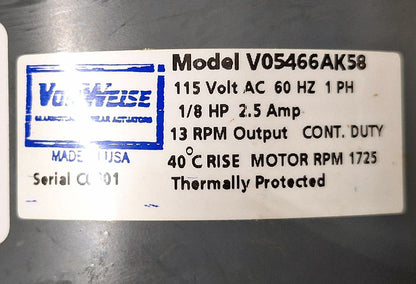 Von Weise V05466AK58 Follett Ice Machine Auger Motor