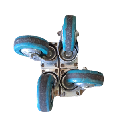 Set of 4 KYUNG CHANG High Performance Rubber Casters / Wheels