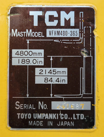 TCM Model FG25N2 189" Forklift