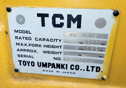 TCM Model FG25N2 189" Forklift