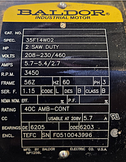 Working CTD DM200 3-Phase Double End Miter Saw