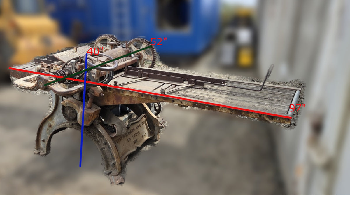 Fisher & Davis No 42 Industrial Power Feed Table Dodge 30:1 Reducer