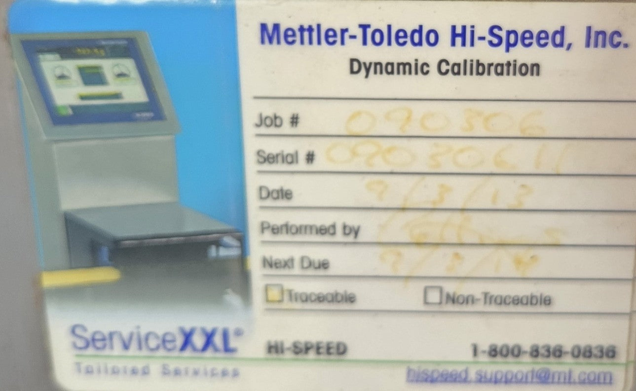 Mettler Toledo XE3 Dynamic Checkweigher 120V