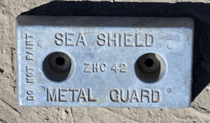 lot of 10 Sea Shield ZHC-42 Metal Guard 42 lb Bolt-On Zinc