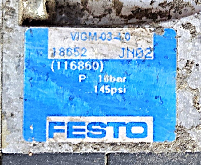 Festo Industrial Pneumatic Air Valve Manifold Assembly 24VDC
