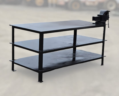 Heavy-Duty Steel Work Bench w/ 6" Jet Vise