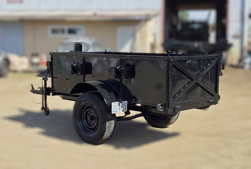 Custom Heavy-Duty Steel Single-Axle Tilt-Bed Utility Trailer with Winches