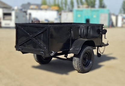 Custom Heavy-Duty Steel Single-Axle Tilt-Bed Utility Trailer with Winches