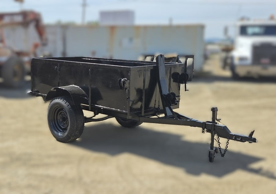 Custom Heavy-Duty Steel Single-Axle Tilt-Bed Utility Trailer with Winches