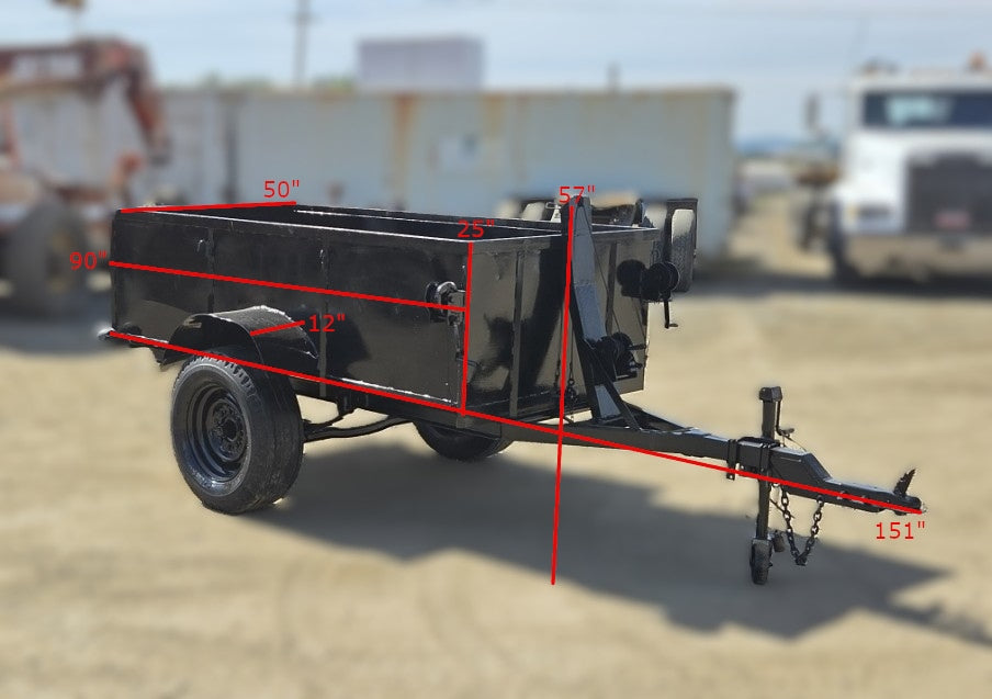 Custom Heavy-Duty Steel Single-Axle Tilt-Bed Utility Trailer with Winches