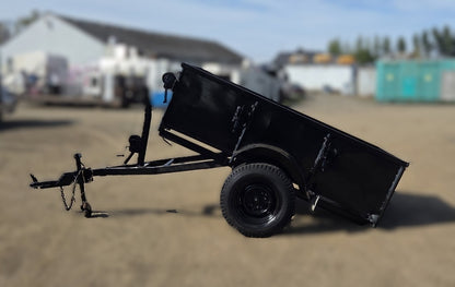 Custom Heavy-Duty Steel Single-Axle Tilt-Bed Utility Trailer with Winches