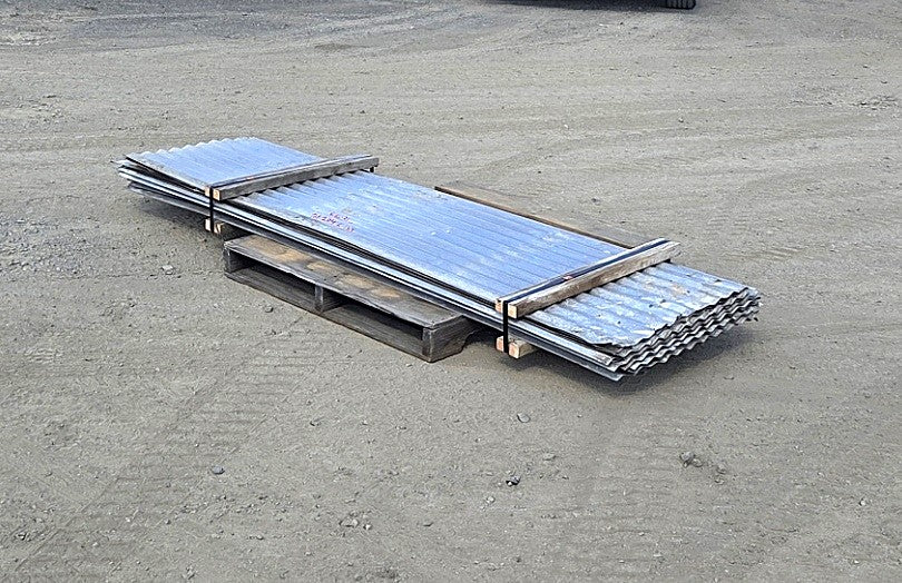 Pallet of 8' Corrugated Galvanized Metal Panels