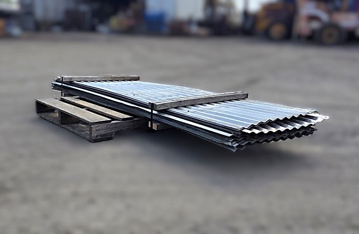 Pallet of 8' Corrugated Galvanized Metal Panels