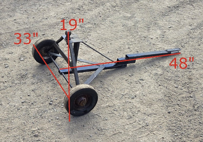 Custom Heavy-Duty Steel Manual Trailer Mover Dolly w/ Folding Handle