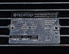 Techtop data plate showing 5 HP, 1165 RPM, 230/460V, 215T frame, TEFC, and model TXC215T5U6B.