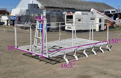 Custom 150x90 Steel Telehandler Work Platform Basket with Ladde