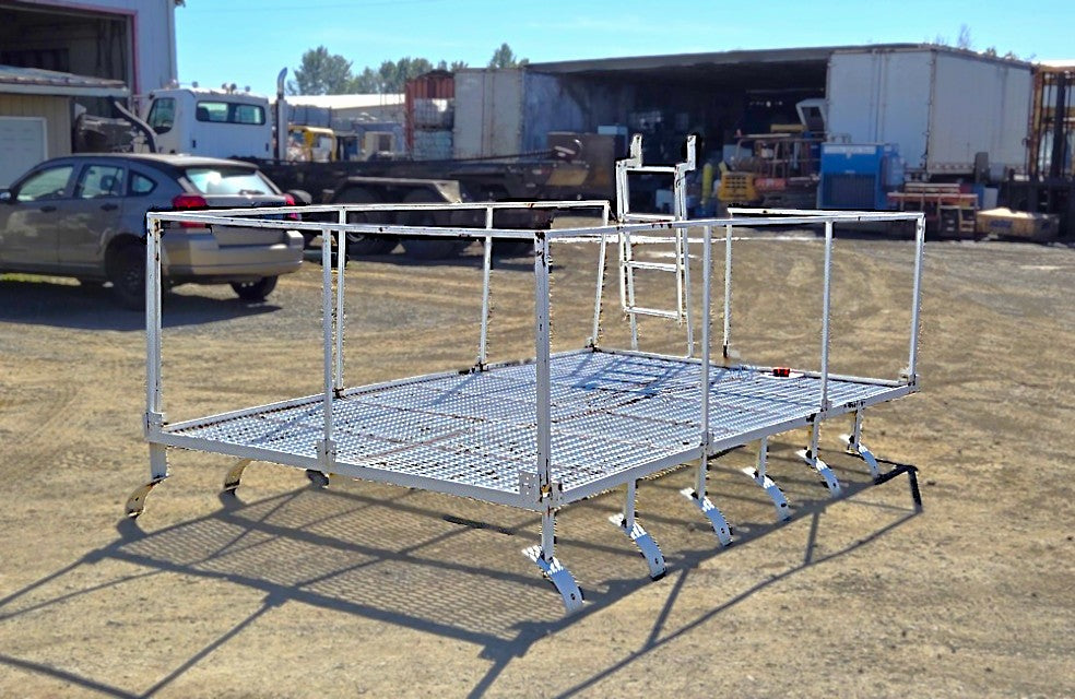 Custom 150x90 Steel Telehandler Work Platform Basket with Ladde