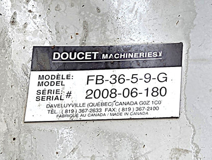 Running Doucet FB-36-5-9-G Edgebander Panel Return Conveyor