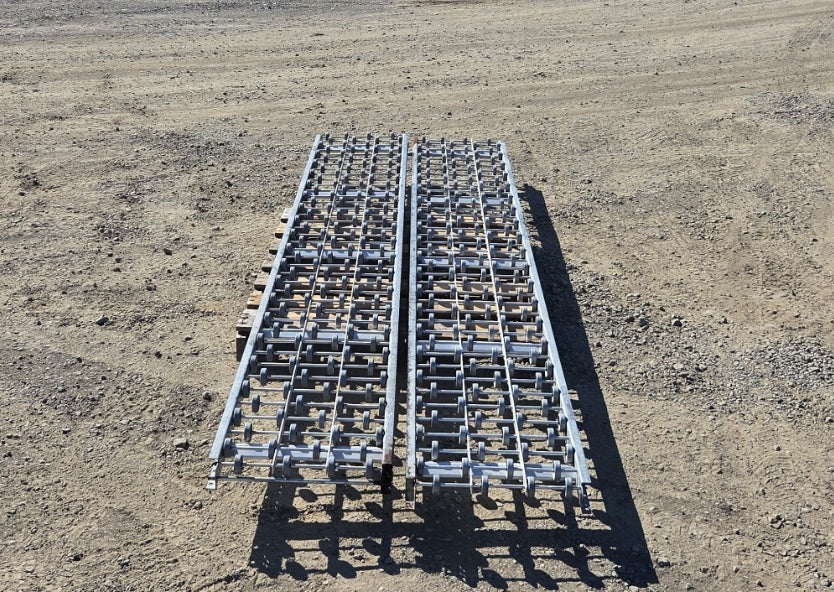 Pair of 10' x 18" Skatewheel Conveyor Straight Sections