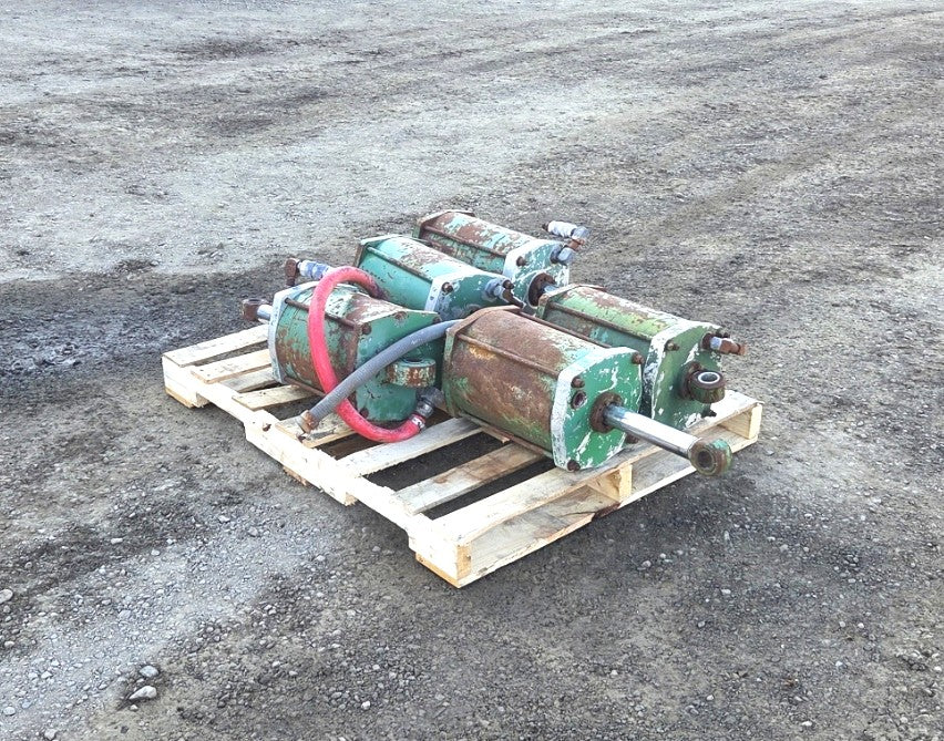 Lot of 5 Heavy-Duty Green Hydraulic Tie-Rod Swivel  1.5" Eye Cylinders